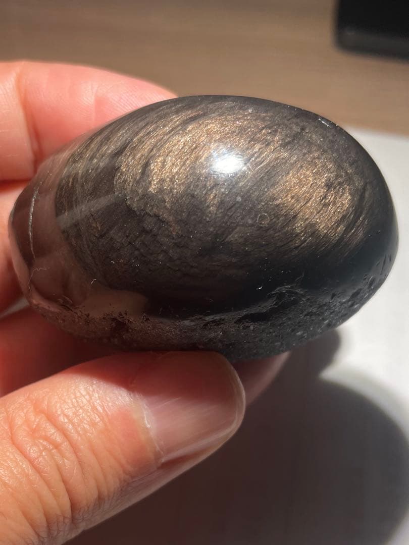 研磨品　十勝石玲瓏　ゴールデンマホガニーオブシディアン