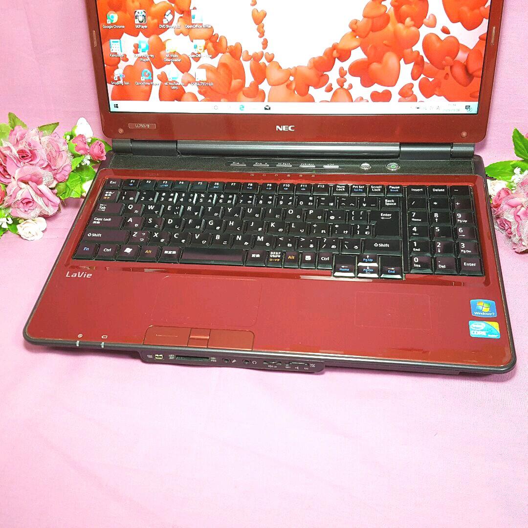❥最新WIN10❥CORE-i5❥大容量500G❥メモリ4G/赤色❥NECラビー