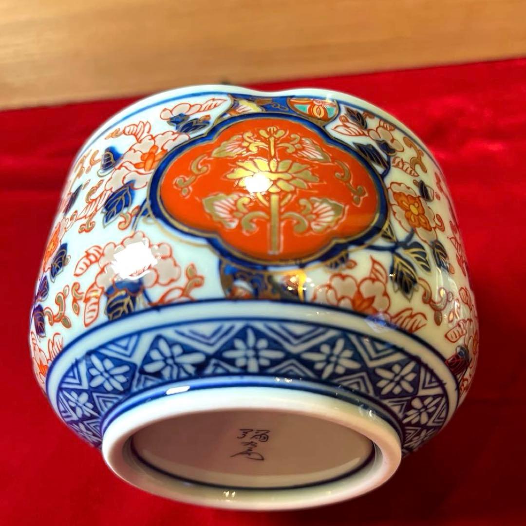 ー有田焼ー 【極美品】 古伊万里 弥左エ門作 金彩錦絵小鉢揃　木箱入