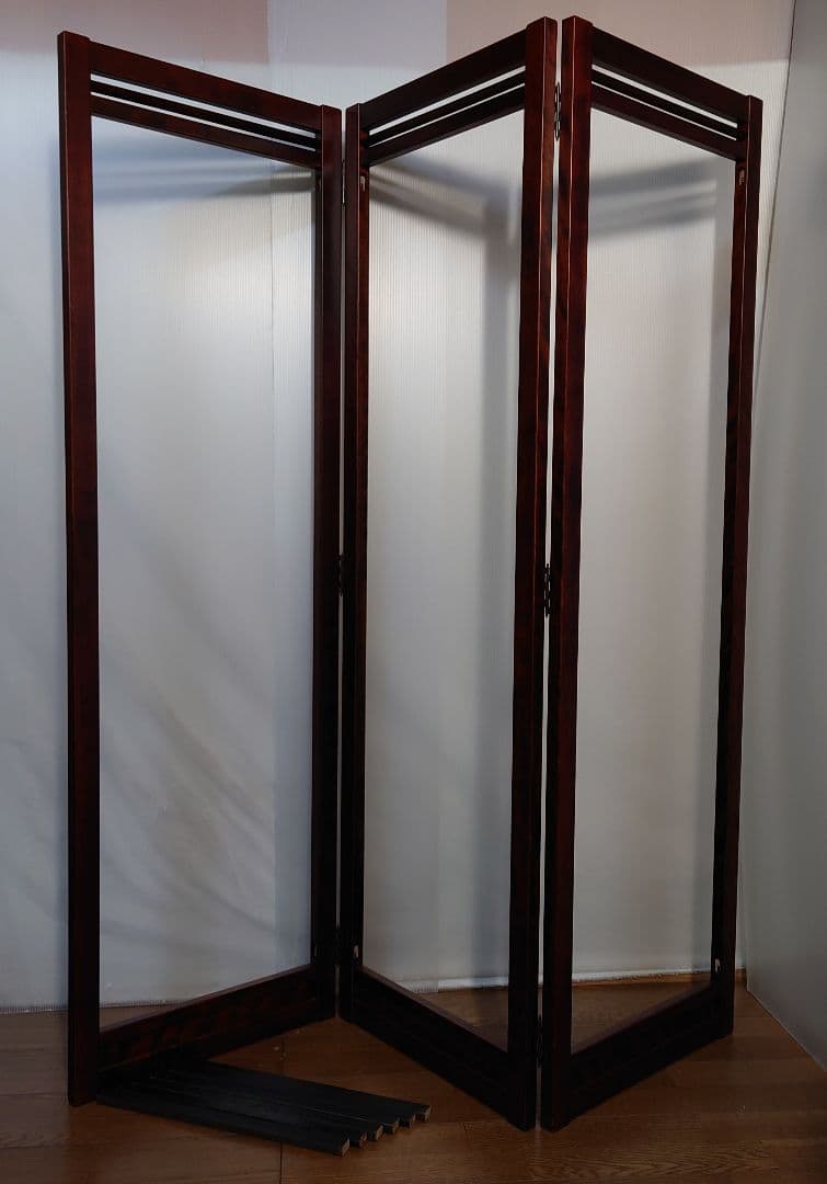 衝立　中部無し　3連スクリーン　オリジナルを製作して下さい。中部分カーテン無し