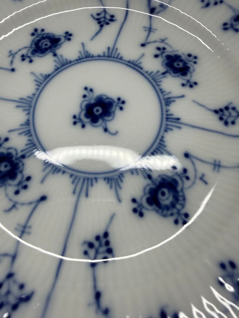 ロイヤルコペンハーゲン ブルーフルーテッド　プレーン15.6cm2枚