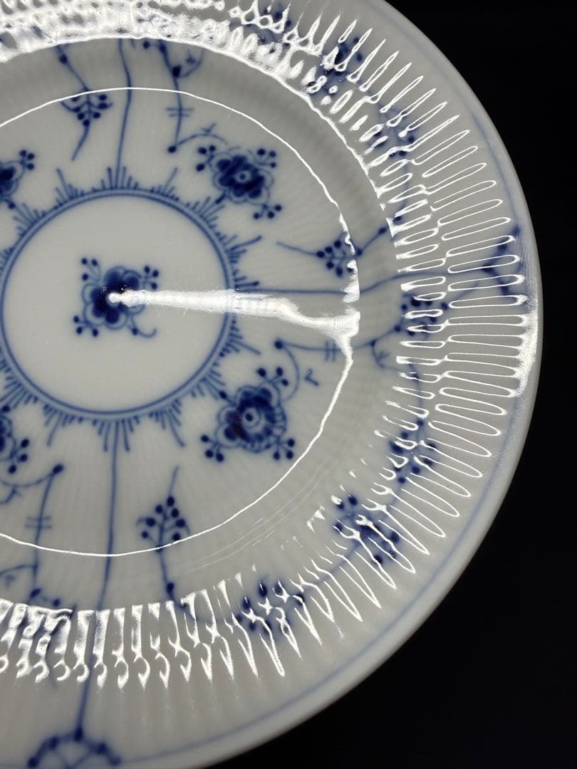 ロイヤルコペンハーゲン ブルーフルーテッド　プレーン15.6cm2枚