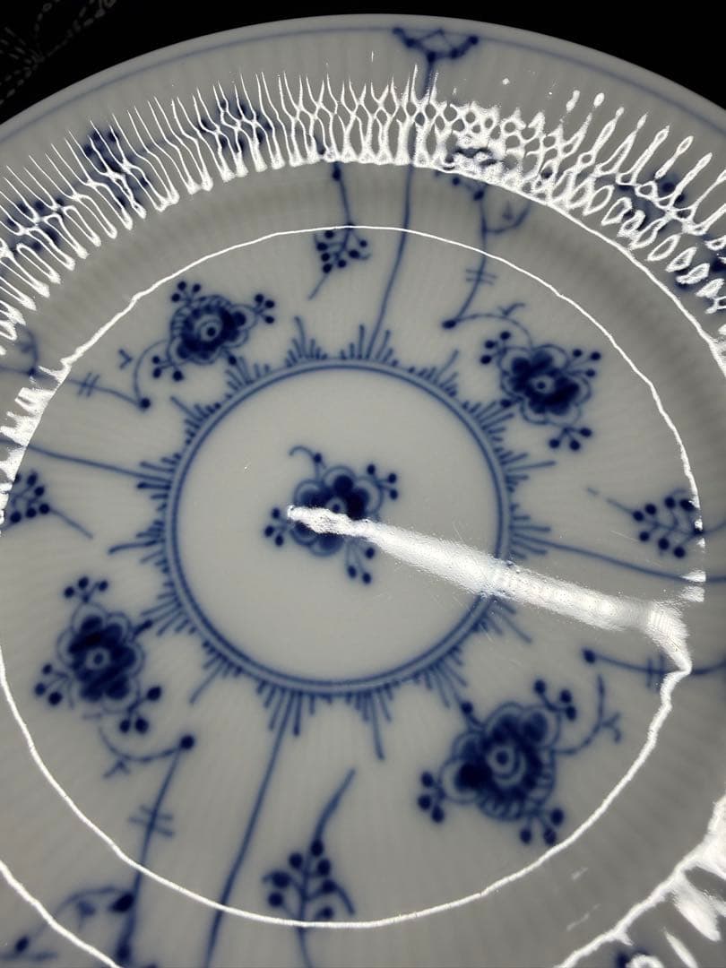 ロイヤルコペンハーゲン ブルーフルーテッド　プレーン15.6cm2枚