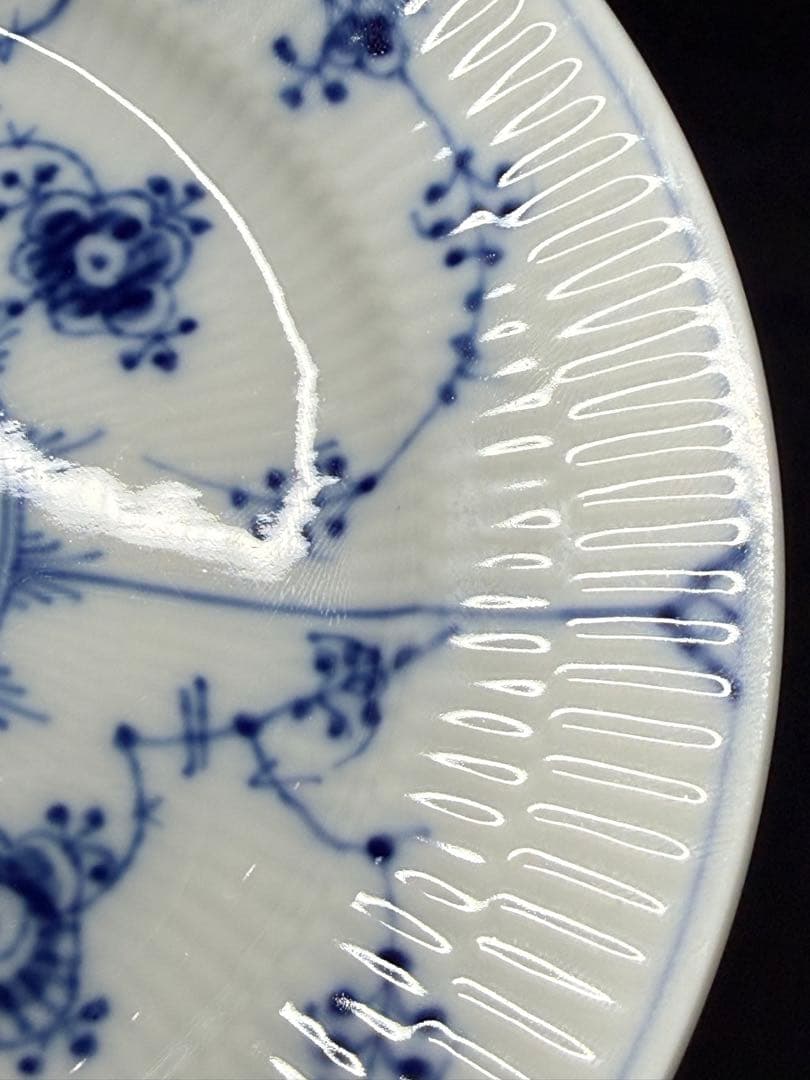 ロイヤルコペンハーゲン ブルーフルーテッド　プレーン15.6cm2枚