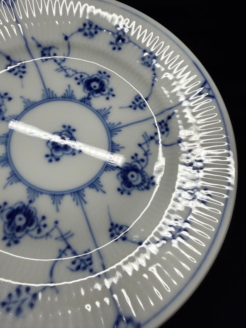 ロイヤルコペンハーゲン ブルーフルーテッド　プレーン15.6cm2枚