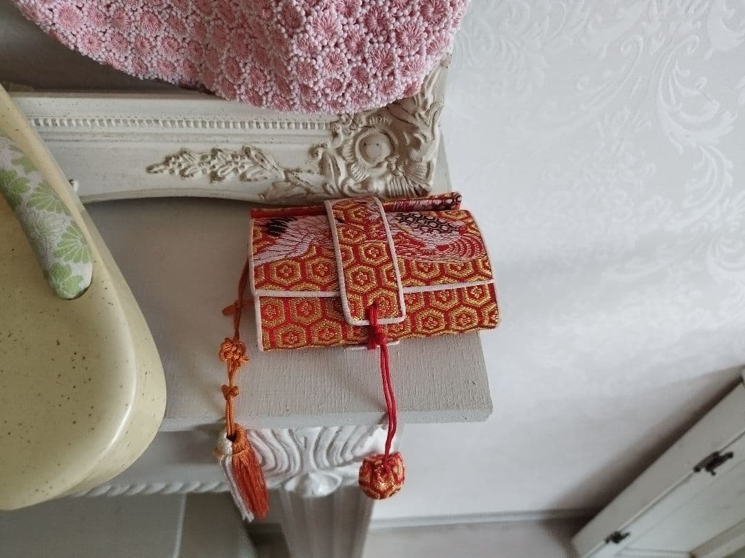 専用です☆アンティーク白、ブルーの着物と作り帯セット