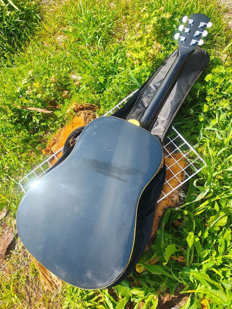 美品 Headway HJ-35/BLK ピアノブラック ピックアップ付エレアコ