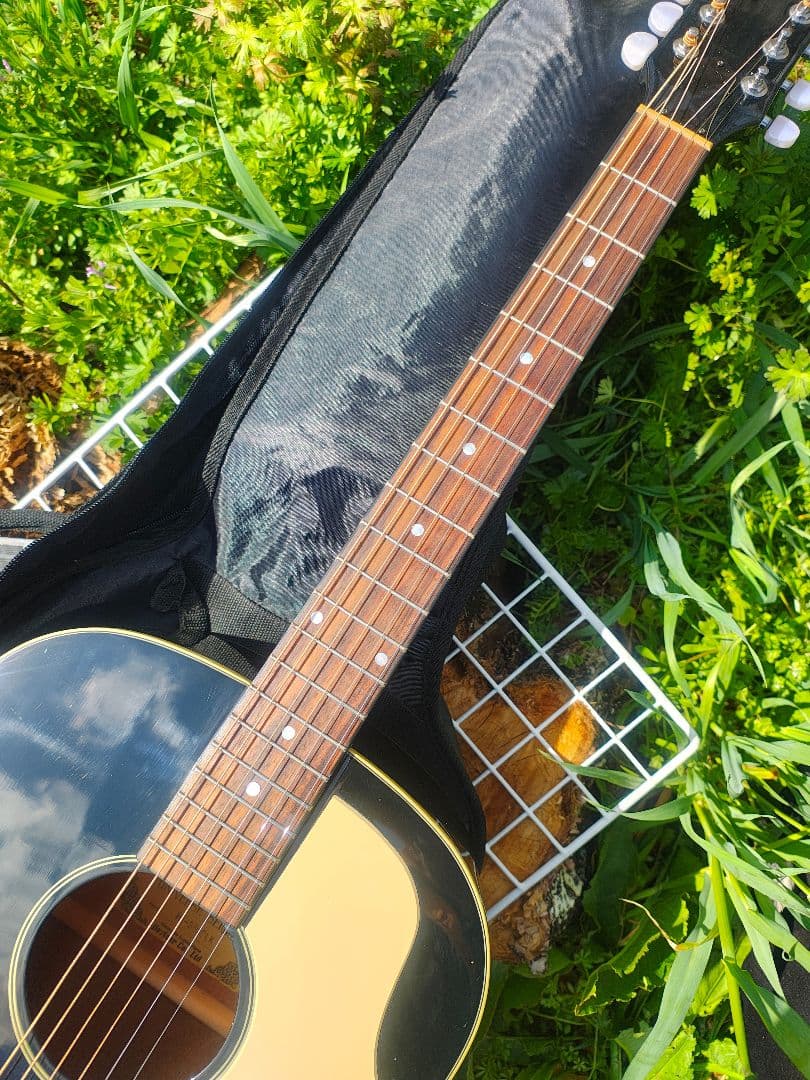 美品 Headway HJ-35/BLK ピアノブラック ピックアップ付エレアコ