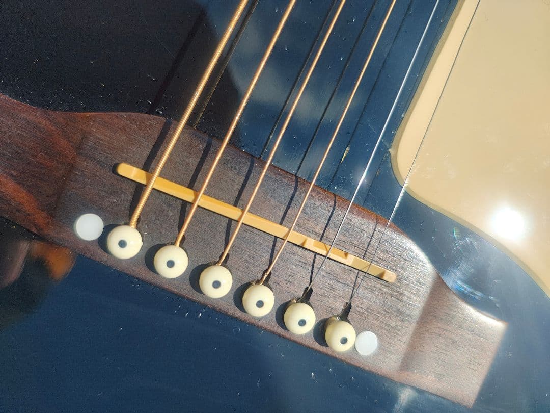 美品 Headway HJ-35/BLK ピアノブラック ピックアップ付エレアコ