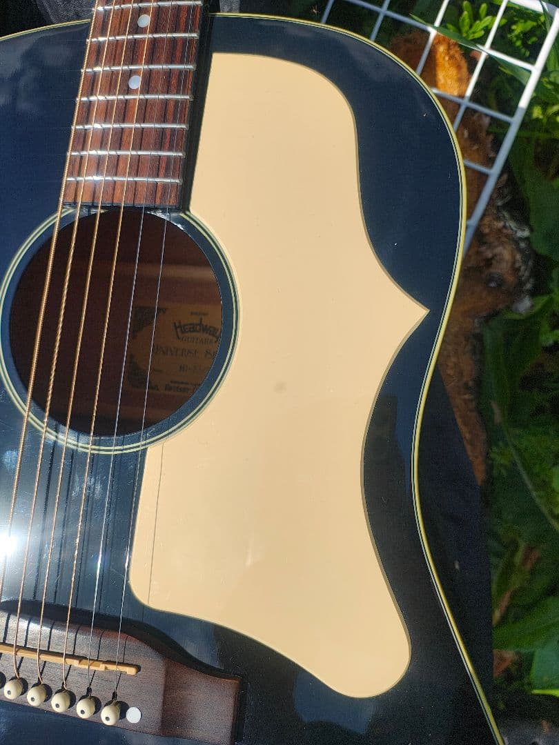 美品 Headway HJ-35/BLK ピアノブラック ピックアップ付エレアコ