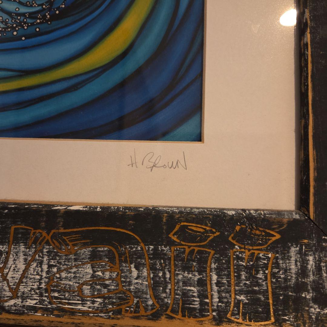 ヘザーブラウン　直筆サイン　額縁