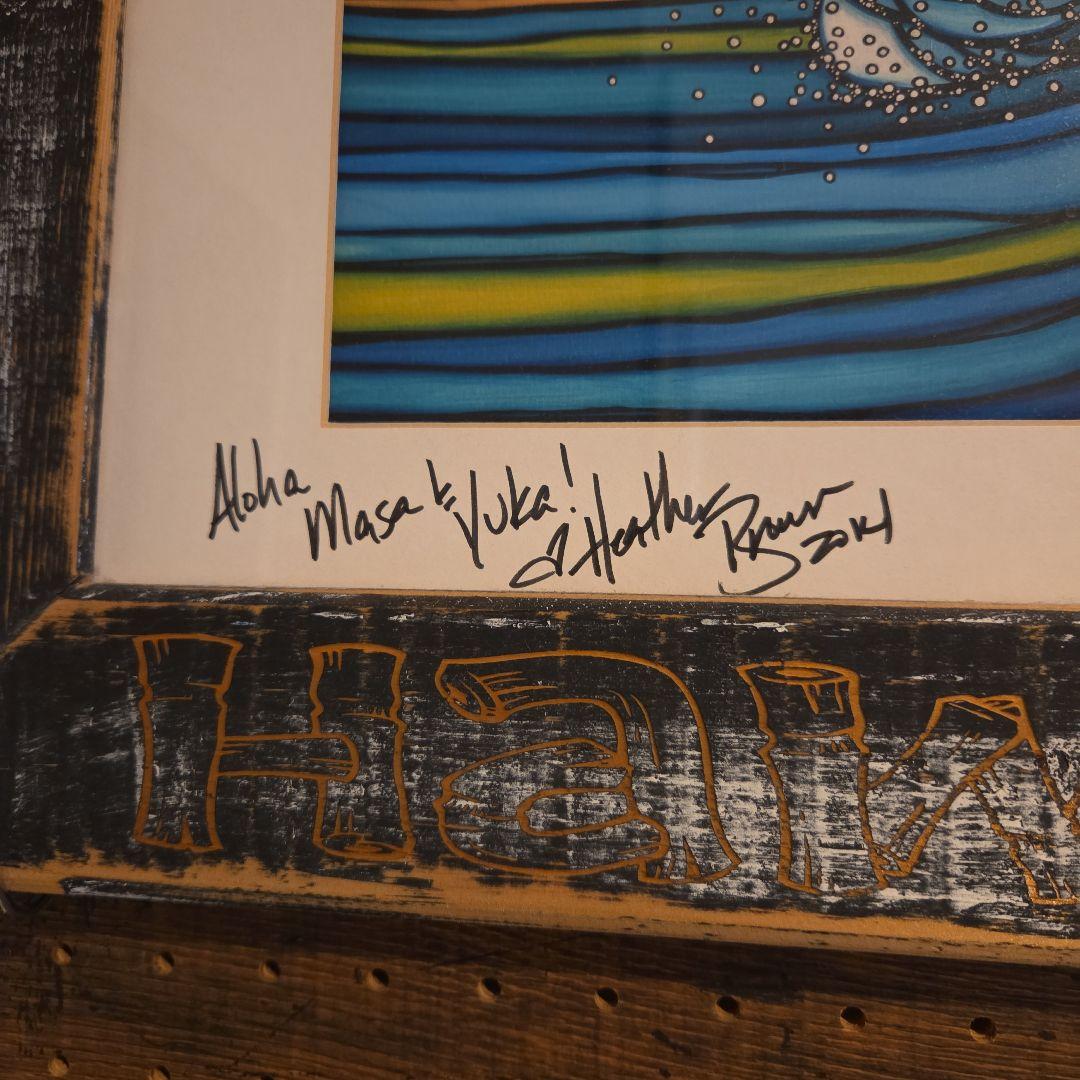 ヘザーブラウン　直筆サイン　額縁