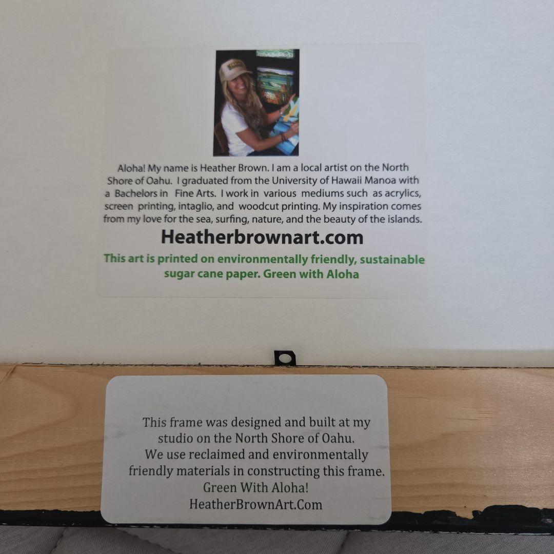 ヘザーブラウン　直筆サイン　額縁