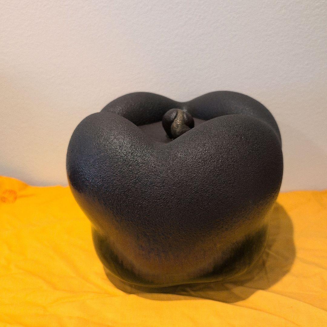 神谷英介 鉄彩蓋物 共箱