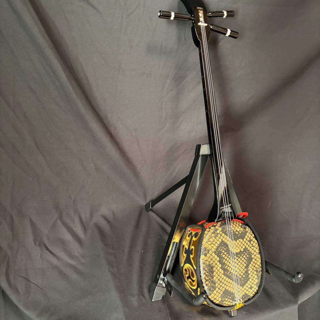 沖縄三線 本蛇皮風 セット ケース付き 初心者OK 教本付き