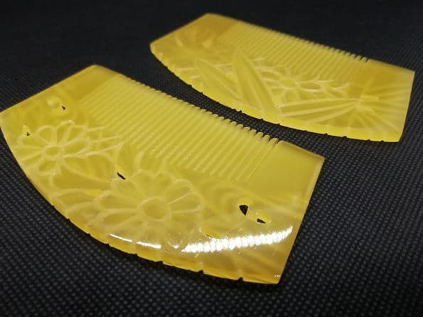 べっ甲風前櫛 彫り入 どちらかひとつ！ 日本髪 成人式 振袖 着物 かんざし 簪