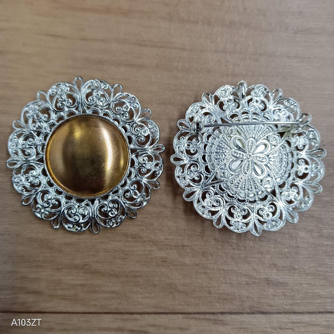 ●未使用品 七宝焼 材料 ブローチ ペンダント トップ 兼用 120個 まとめて