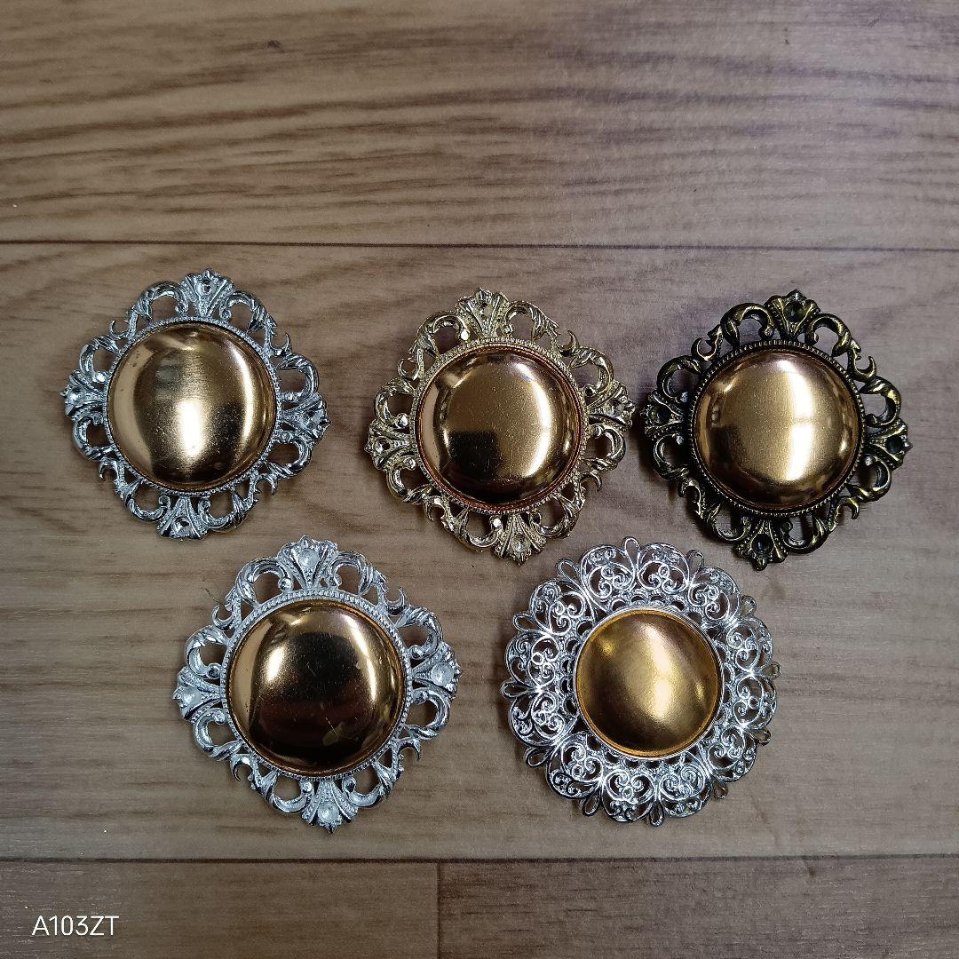 ●未使用品 七宝焼 材料 ブローチ ペンダント トップ 兼用 120個 まとめて