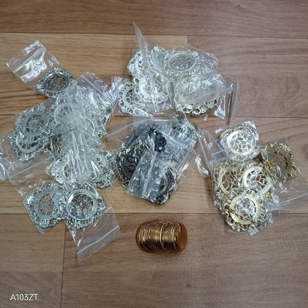 ●未使用品 七宝焼 材料 ブローチ ペンダント トップ 兼用 120個 まとめて