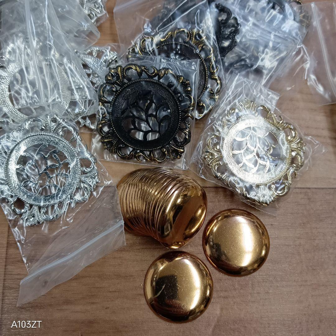 ●未使用品 七宝焼 材料 ブローチ ペンダント トップ 兼用 120個 まとめて