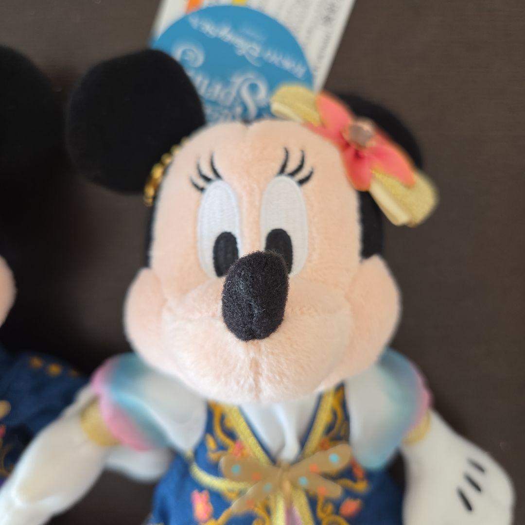 ファンタジースプリングス　ミッキーミニーぬいぐるみバッジ