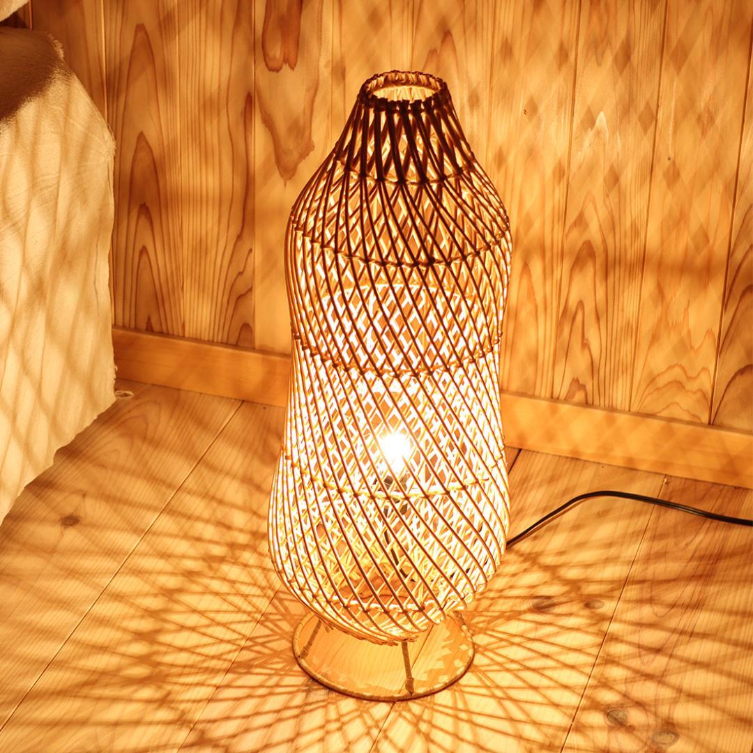 バリ風 ラタンランプ 間接照明 ナチュラルテイスト インテリア照明
