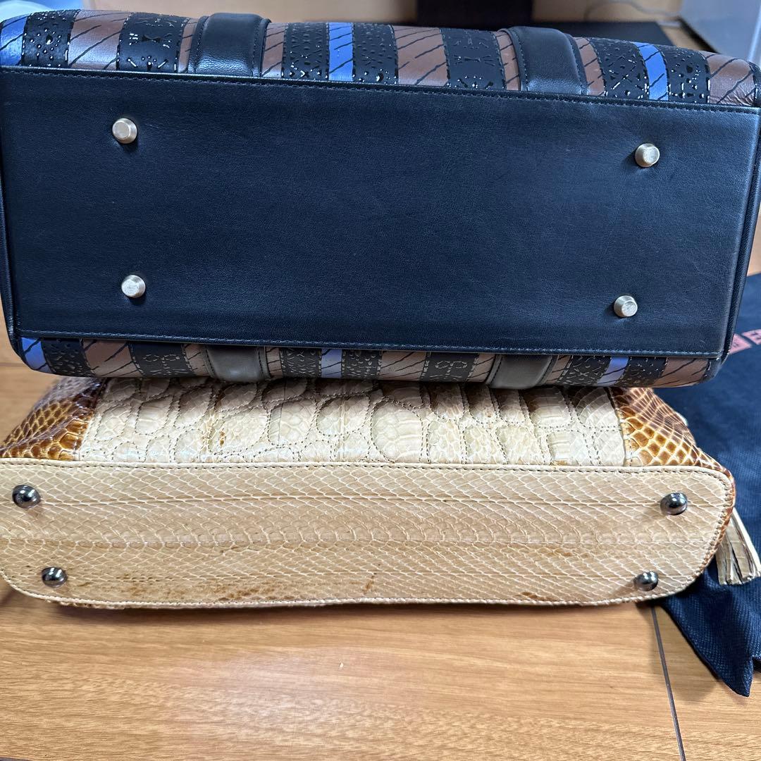 売り切り★超破格！新品本革バッグ4つまとめ蛇革オーストリッチ印傳屋マダムフリマ