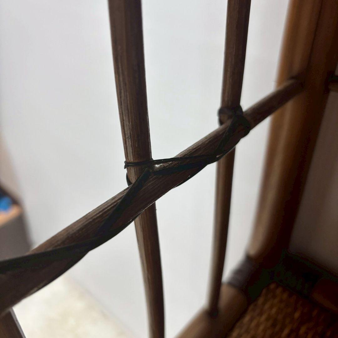 ヴィンテージ アーチラタンラック オープンラック 籐 収納棚 引き出し付 3段