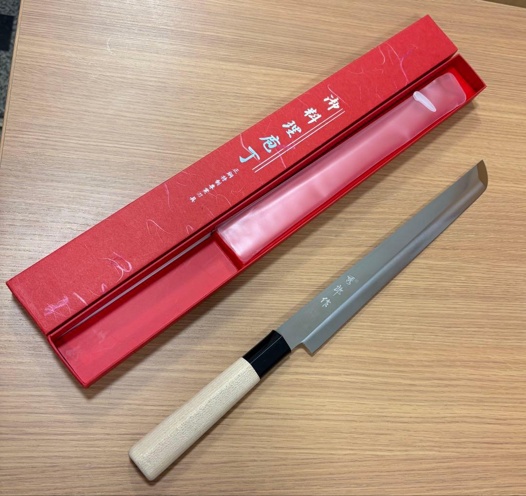 先丸蛸引包丁 九寸270mmステンレス製 木製ハンドル