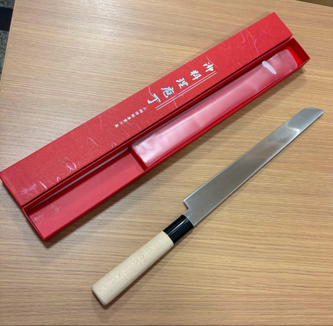 先丸蛸引包丁 九寸270mmステンレス製 木製ハンドル