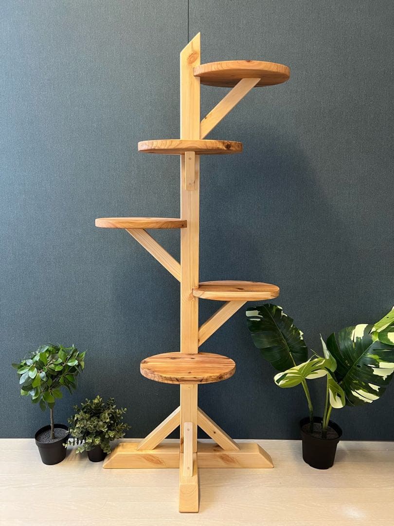 【送料無料】 タワーシェルフ ツリー形 L 収納棚 陳列棚