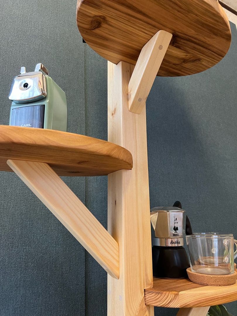 【送料無料】 タワーシェルフ ツリー形 L 収納棚 陳列棚