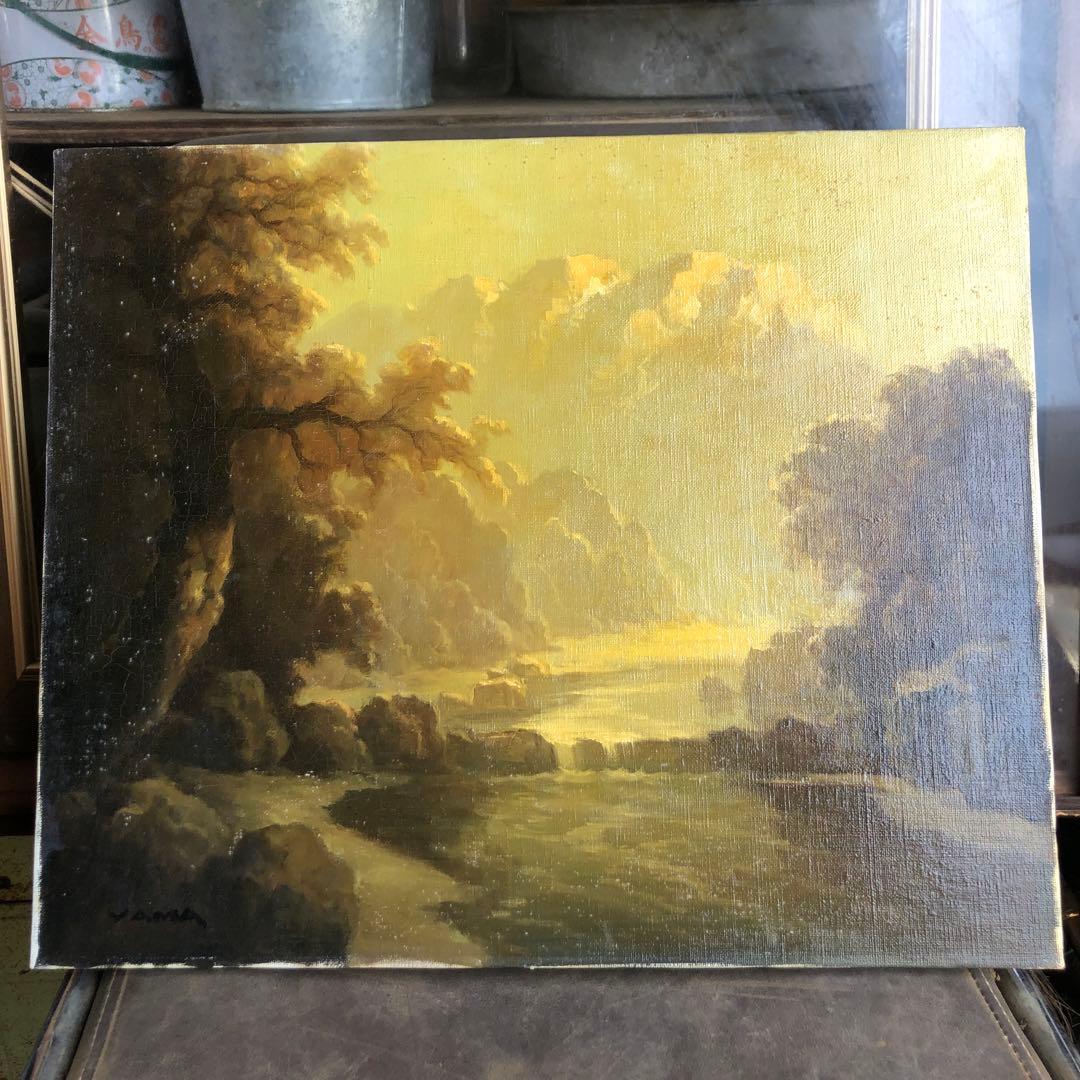 山口硯閑　 自然風景 油彩画 F8