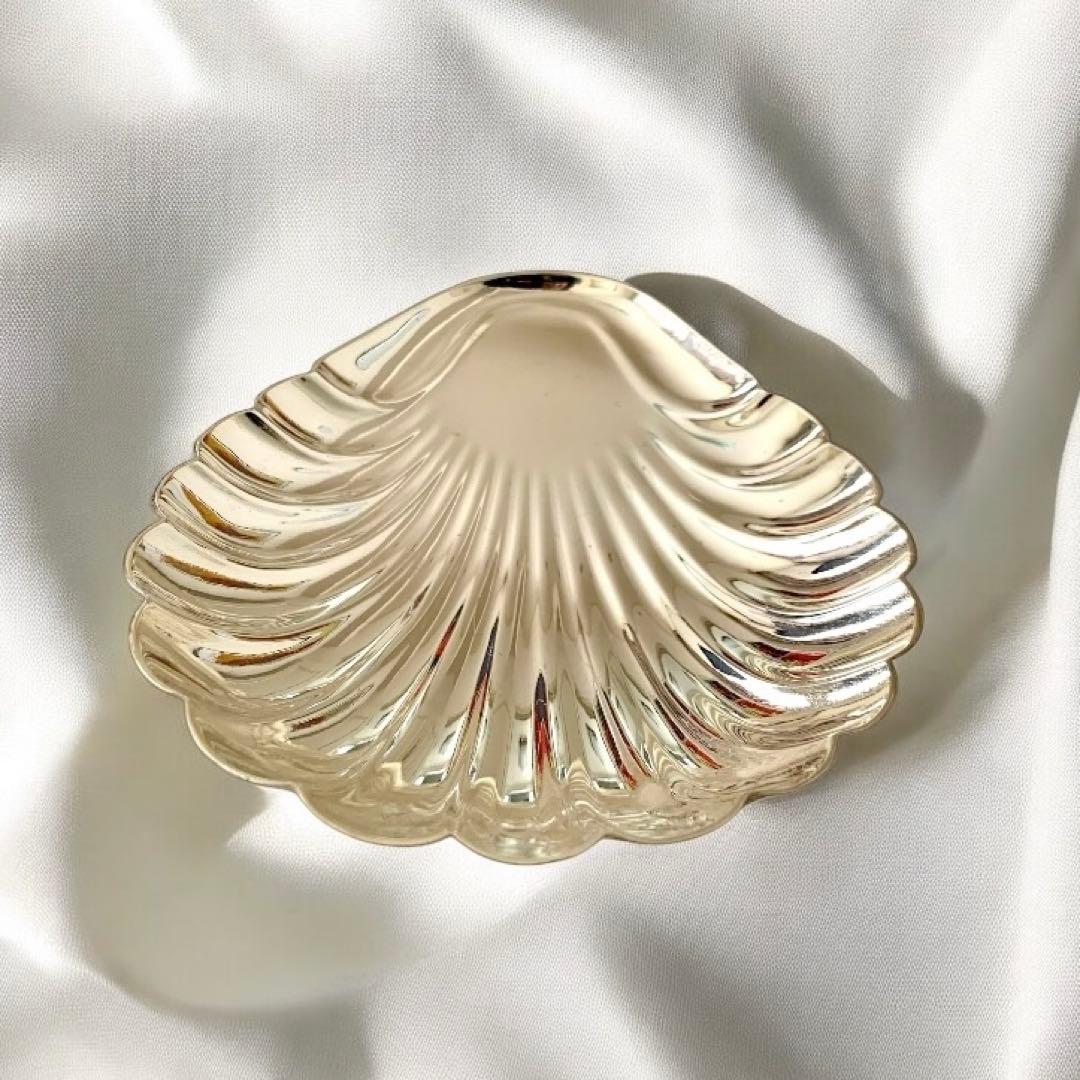 仏ビンテージ⭐️ERCUIS・エルキューイ純銀メッキ製シェル型ディッシュA