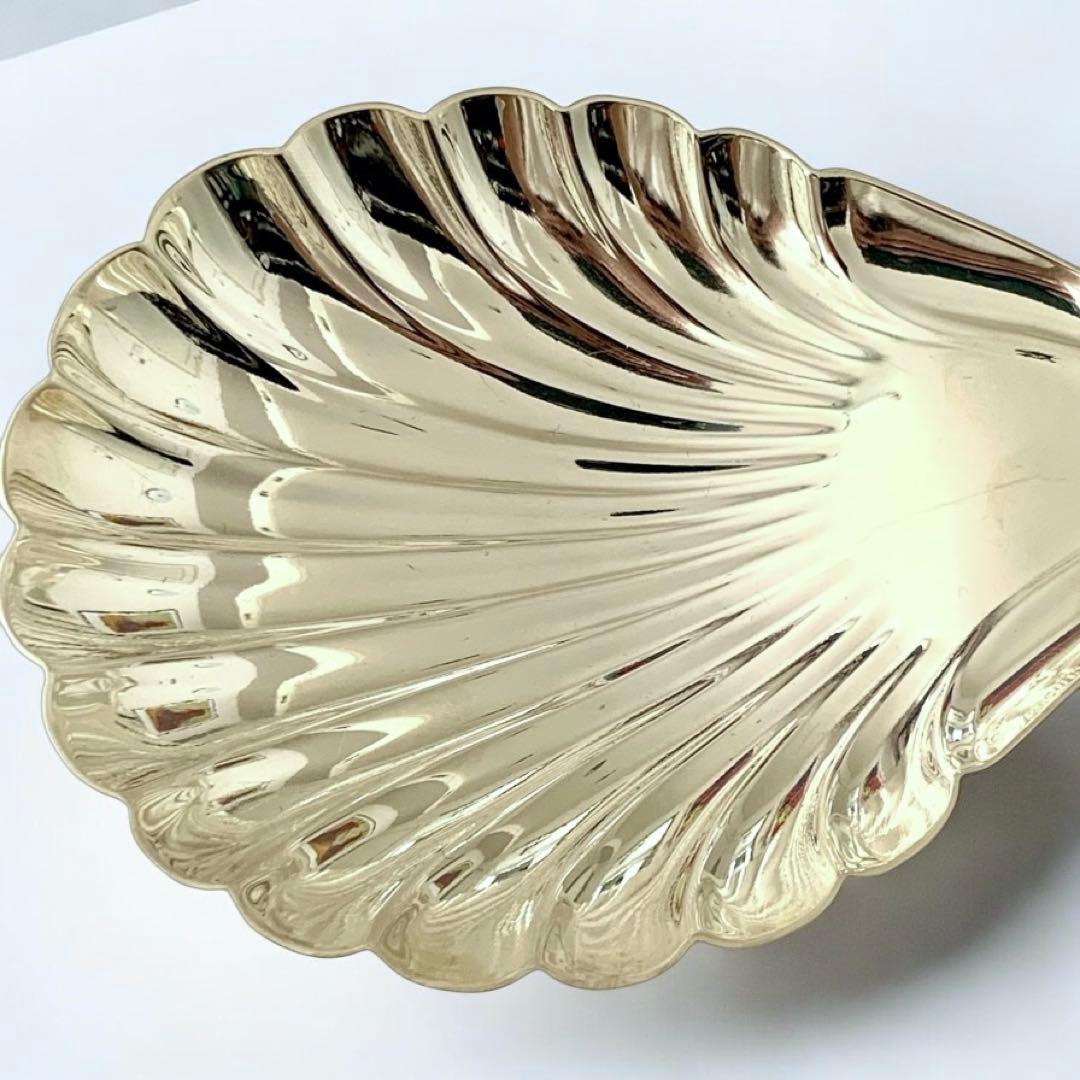 仏ビンテージ⭐️ERCUIS・エルキューイ純銀メッキ製シェル型ディッシュA