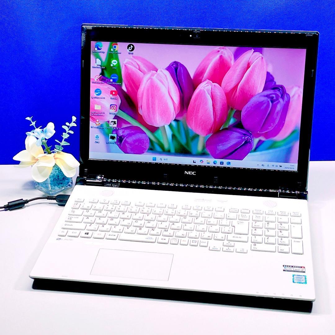 初期設定済！動画視聴に✨Win11＆快適SSD✨NECカメラ付ノートパソコン薄型