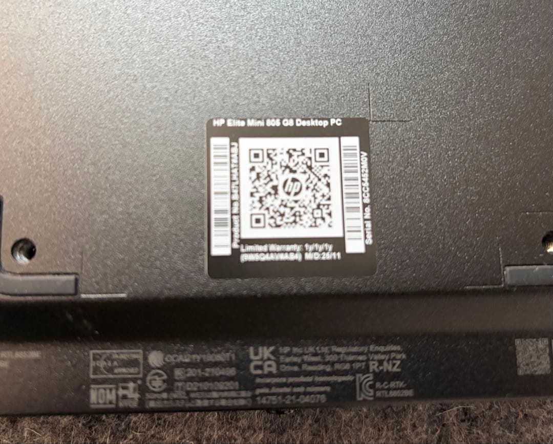 ミニPC HP Elite Mini 805 G8 /AMD Ryzen5 5600GE