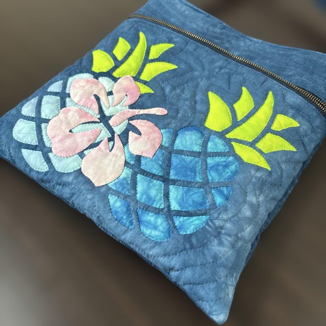 ハワイアンキルトショルダーバッグ ★ハンドメイドパイナップル★