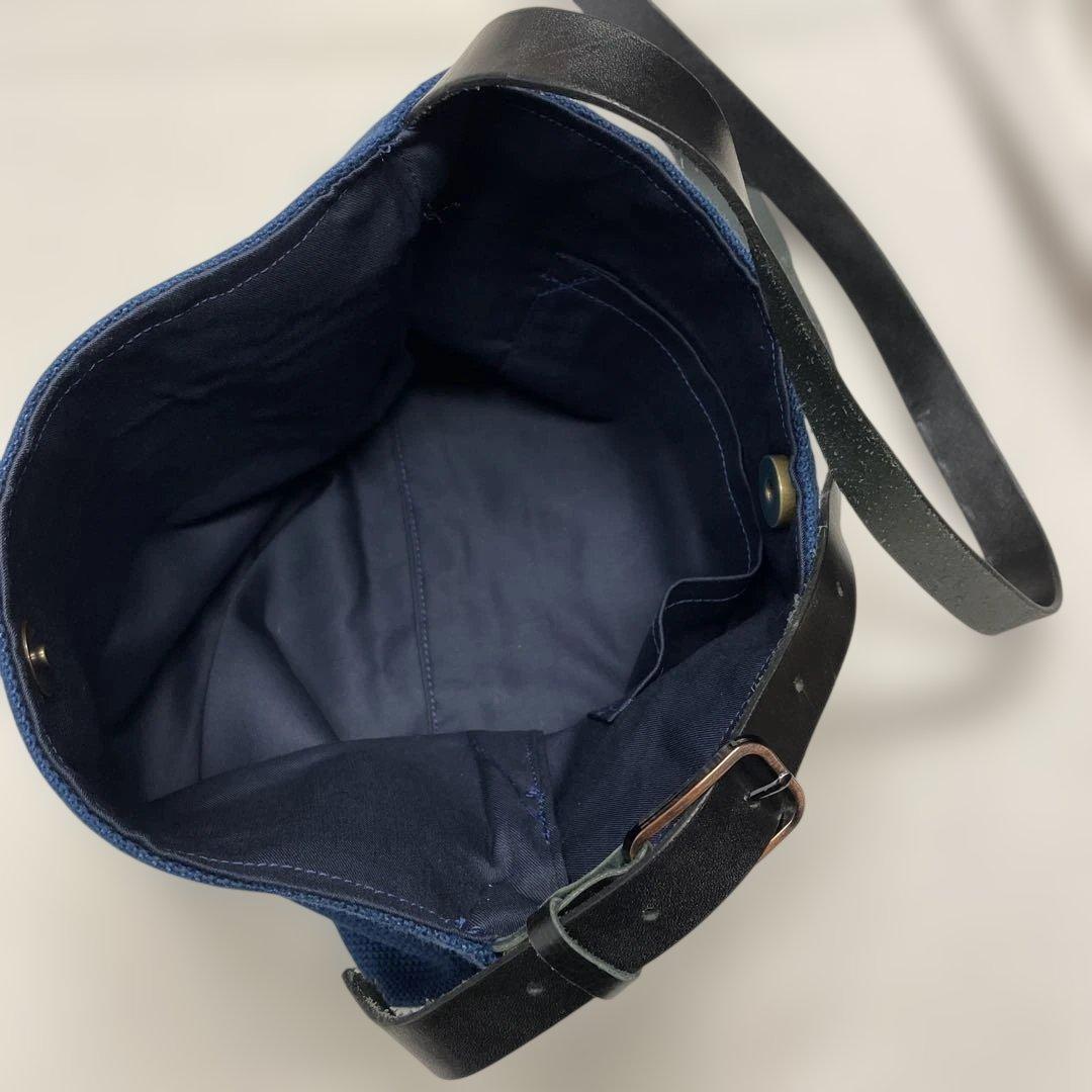 こぎん刺し革ショルダーバック