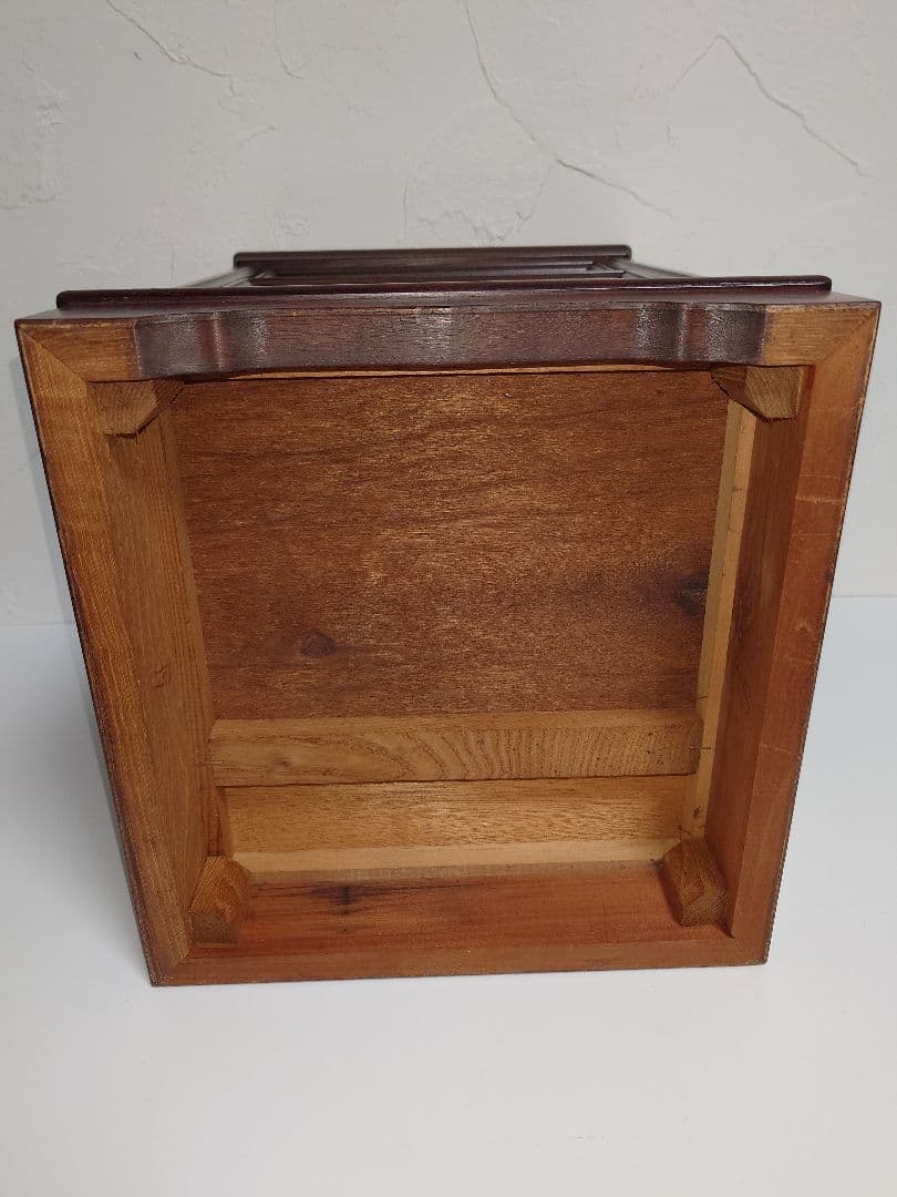 無垢 木製 3段 小物入れ 三段引出し 昭和レトロ 民芸 アンティーク 工芸