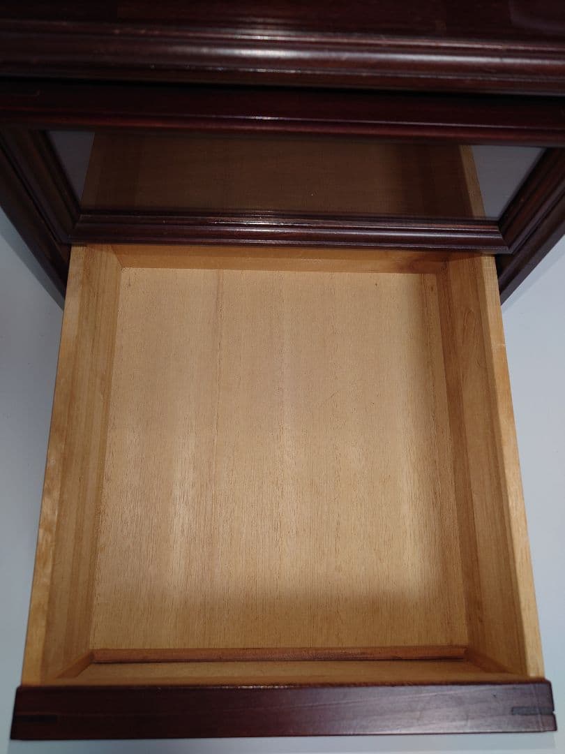 無垢 木製 3段 小物入れ 三段引出し 昭和レトロ 民芸 アンティーク 工芸