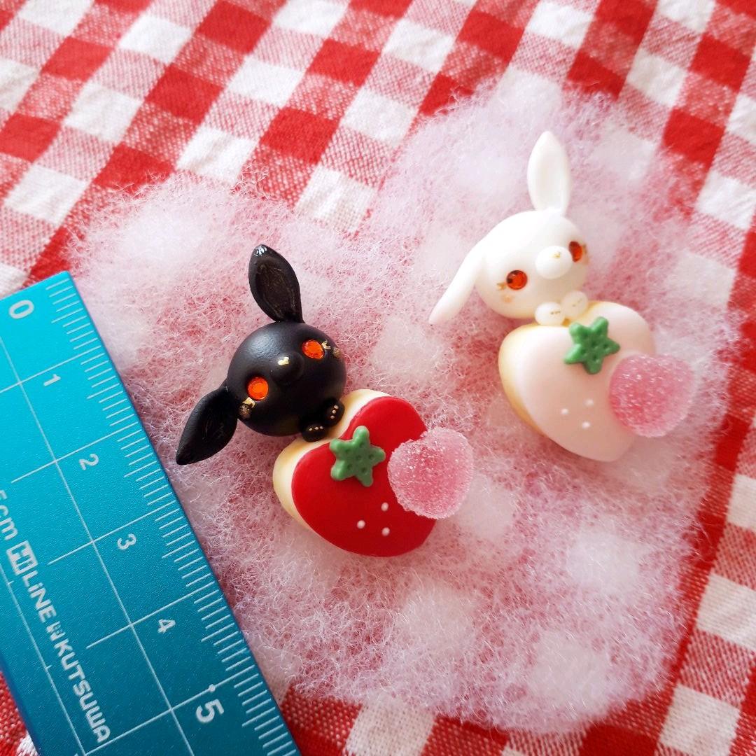 苺アイシングクッキー♡白うさぎ