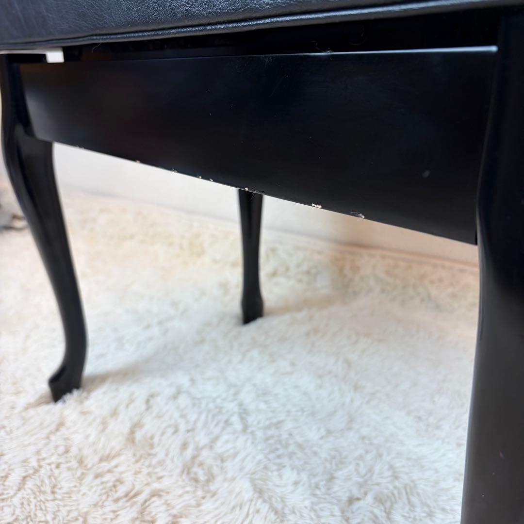 送料無料 昇降式ピアノ椅子 猫脚 猫足 スツール チェア 本革 レザー