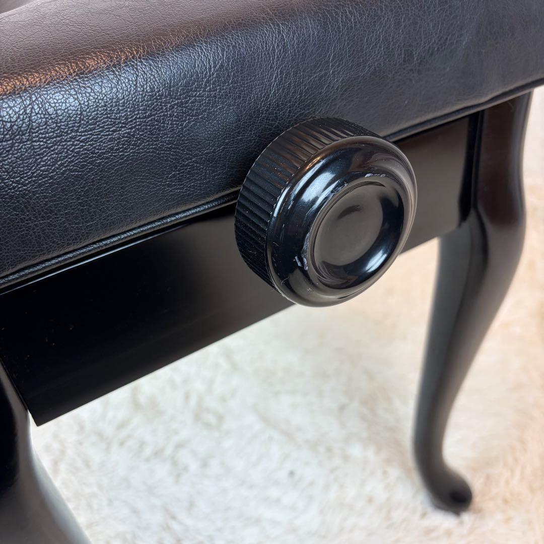 送料無料 昇降式ピアノ椅子 猫脚 猫足 スツール チェア 本革 レザー