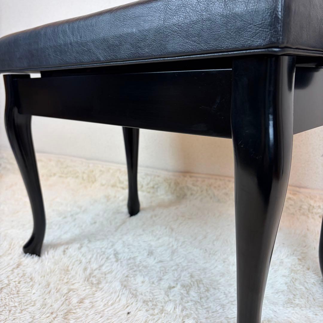 送料無料 昇降式ピアノ椅子 猫脚 猫足 スツール チェア 本革 レザー