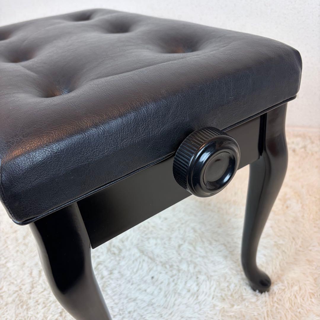 送料無料 昇降式ピアノ椅子 猫脚 猫足 スツール チェア 本革 レザー