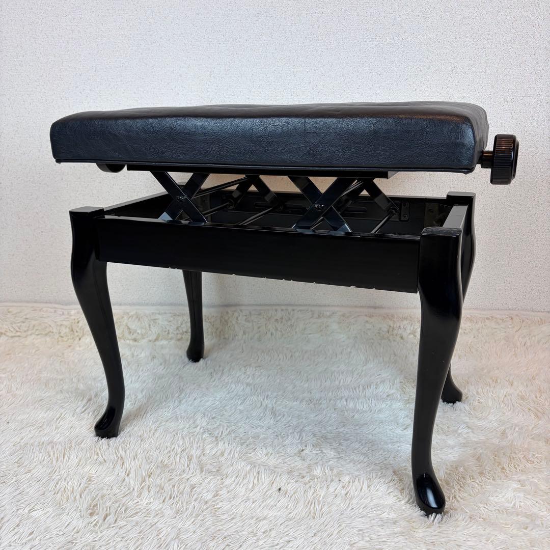 送料無料 昇降式ピアノ椅子 猫脚 猫足 スツール チェア 本革 レザー
