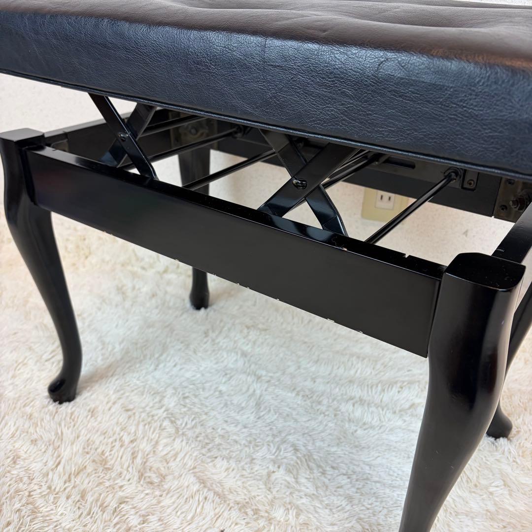 送料無料 昇降式ピアノ椅子 猫脚 猫足 スツール チェア 本革 レザー