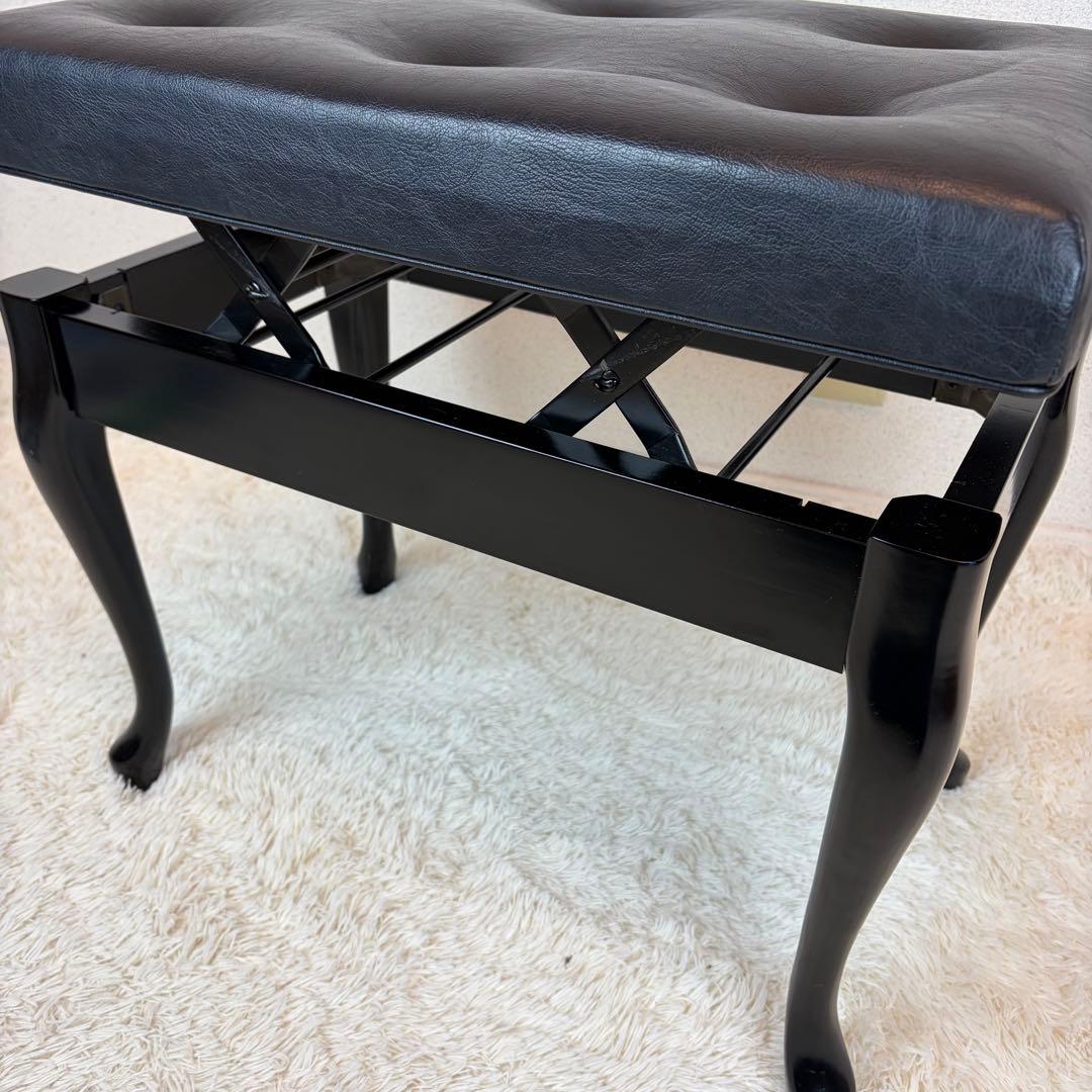 送料無料 昇降式ピアノ椅子 猫脚 猫足 スツール チェア 本革 レザー