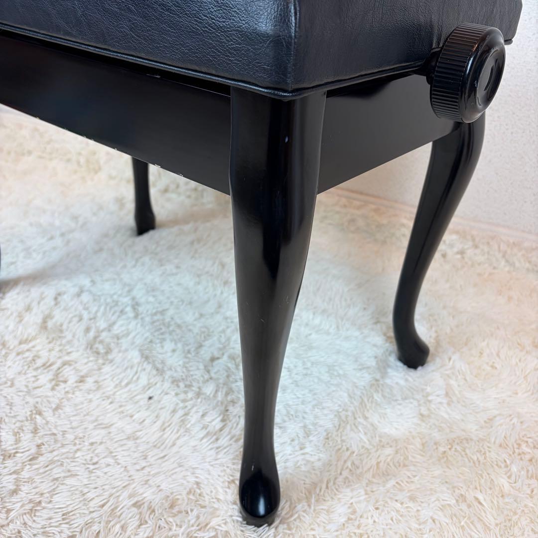 送料無料 昇降式ピアノ椅子 猫脚 猫足 スツール チェア 本革 レザー